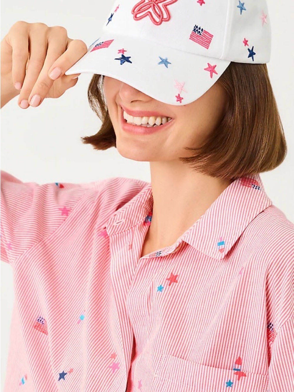 🎉NWT Lilly Pulitzer Embroidered 250th Celebration Baseball Hat. JUST RELEASED 🧢 - Picture 6 of 12